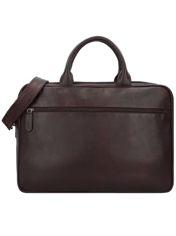 Dermata Aktentasche Leder 40 cm Laptopfach braun