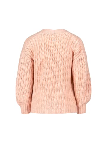 Zero  Grobstrickjacke offener Style in Light Rose Melange