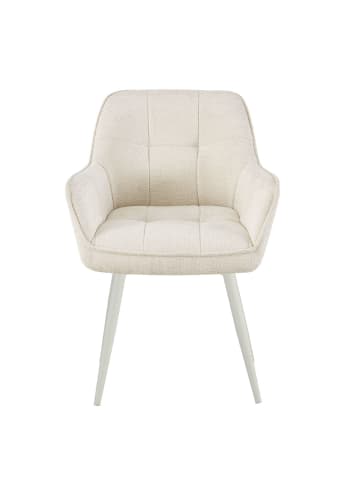 DUBI Möbel 2er-Set: Esszimmerstuhl THOMAS-JILL in Cremeweiß - (B)61 x (H)82 x  (T)62 cm