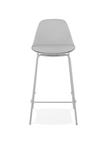 KADIMA DESIGN Barhocker Kunststoff & Metallbeine, Ergonomisch, Fußstütze in Grau