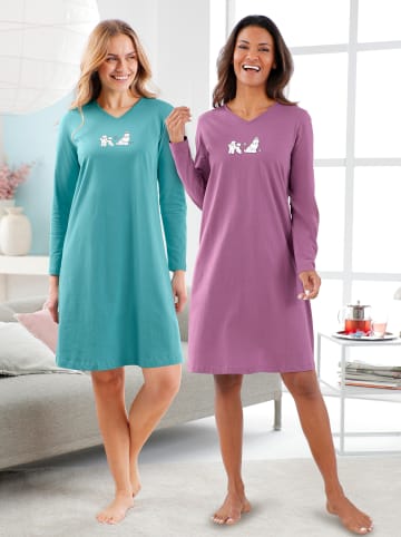 WITT WEIDEN Sleepshirts in ozean + violett