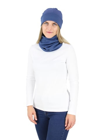 Alkato Alkato Unisex Beanie Mütze und Schal Set Uni in blau Modell 2