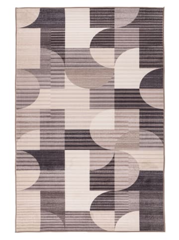 Vivorum Wohnzimmer Teppich – Kurzflorteppich Bluster 425 in taupe