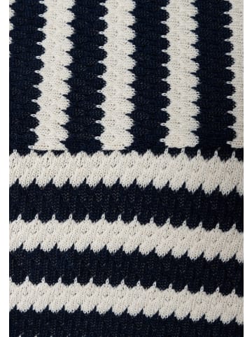 More & More gestreiftes 3/4 Arm-Baumwollshirt in marine/offwhite