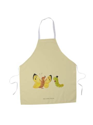 Mr. & Mrs. Panda Schürze Raupe Schmetterling ohne Spruch in Gelb Pastell
