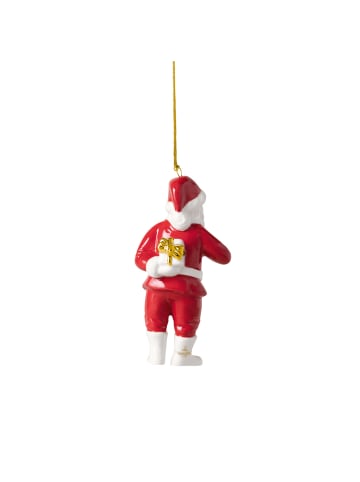 Villeroy & Boch Ornament Santa 2026 Christmas Classics in 4,3 x 5,7 x 11,1 cm in weiß-gold