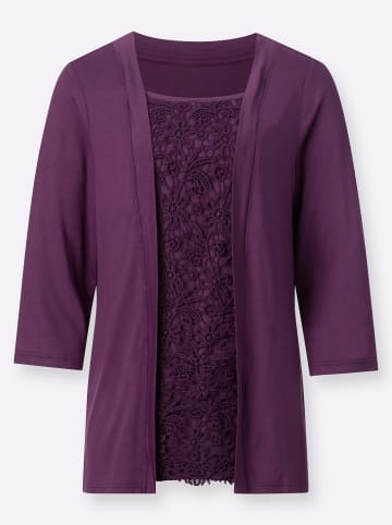 Sieh an! 2-in-1-Shirt in traube