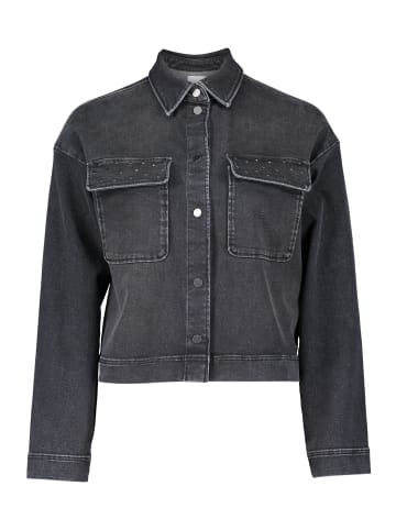 BETTY & CO Jeansjacke mit aufgesetzten Taschen in Dark Grey Denim