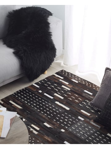 Beliani Patchwork AKSEKI in Braun/Beige - (W) 140 x (H) 1 x (L) 200 cm