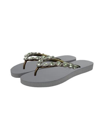 Uzurii Luxury Footwear platte hausschuhe Beatrix in silber