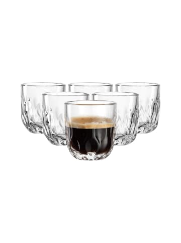 LEONARDO 6er Set Espressogläser (3) Gocce in Transparent 60 ml in transparent
