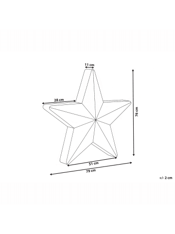 Beliani Dekorative Leuchte für den Außenbereich OLSAN in Weiß