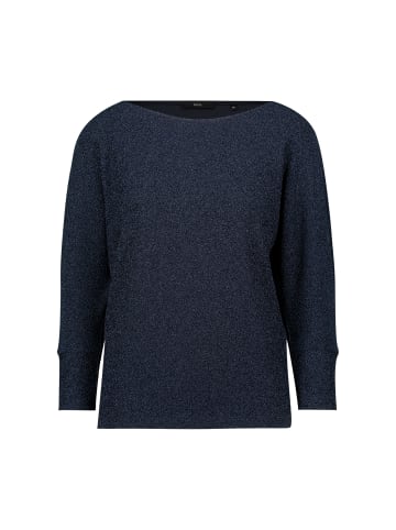 Zero  Glitzer-Shirt mit U-Boot Ausschnitt in Teal Ocean