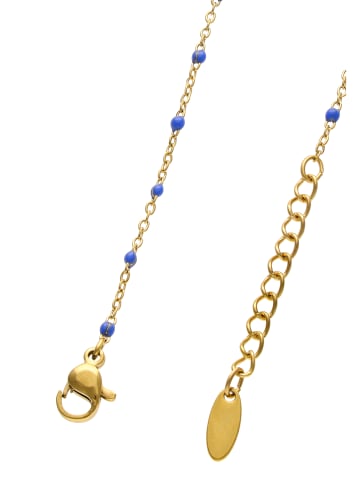 IZIA Women Chain Anklet in Gold Blue