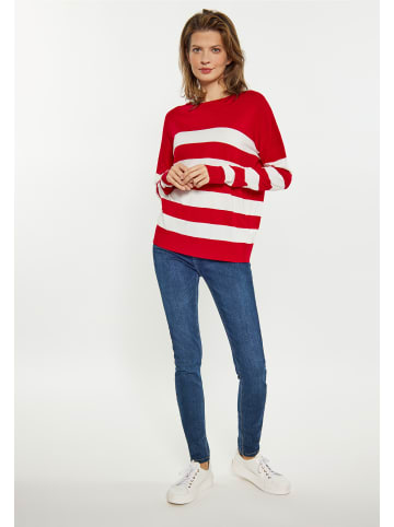 usha BLUE LABEL Damen Pullover in Rot Weiss