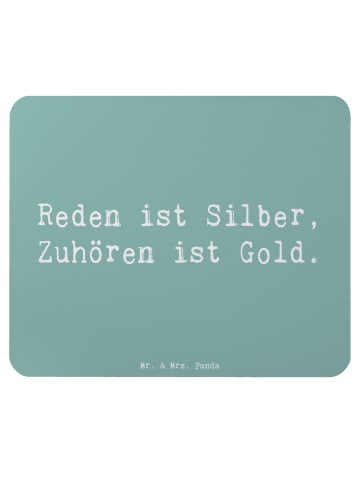 Mr. & Mrs. Panda Mousepad Spruch Konflikte friedlich lösen mit S... in Meeresbrise