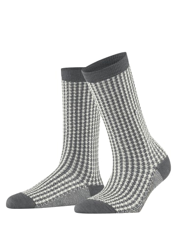 Burlington Pepita Socke in Dark grey