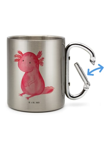 Mr. & Mrs. Panda Thermobecher Axolotl Niedlich ohne Spruch in Silber
