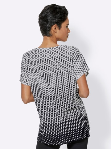 creation L Bluse in schwarz-weiß