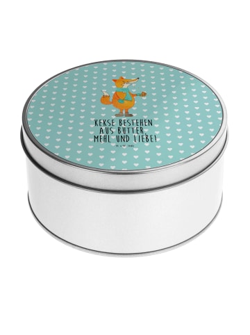 Mr. & Mrs. Panda Aufbewahrungsbox Fuchs Keks mit Spruch in Türkis Pastell