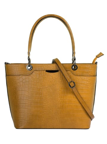 Cluty Handtasche echt Leder in gelb