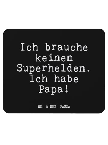Mr. & Mrs. Panda Mousepad Ich brauche keinen Superhelden.... mit... in Schwarz