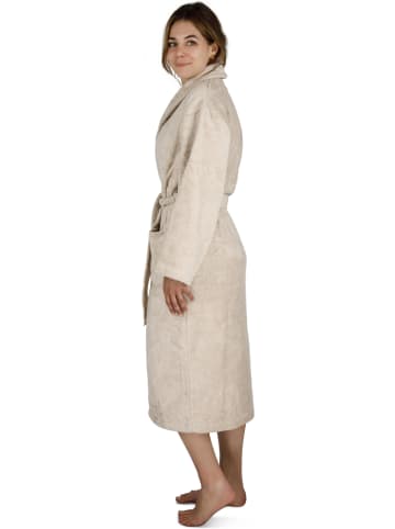 normani Damen Baumwoll Bademantel in Beige