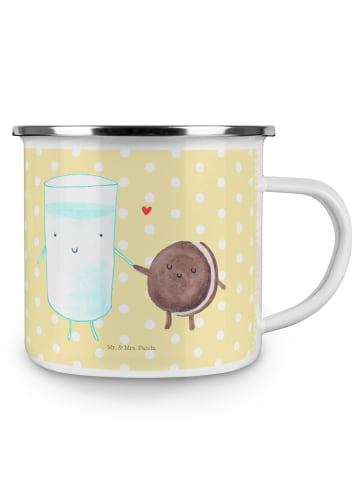 Mr. & Mrs. Panda Kaffeetasse Milch Keks ohne Spruch in Gelb Pastell