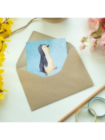 Mr. & Mrs. Panda spruchkarte Pinguin mHerzieren mit Spruch in Eisblau