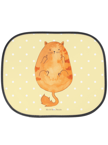 Mr. & Mrs. Panda Sonnenschutz für Autoscheiben Katze Frühaufsteh... in Gelb Pastell