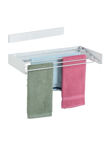 relaxdays Wand-Wäscheständer in Weiß - 80 cm
