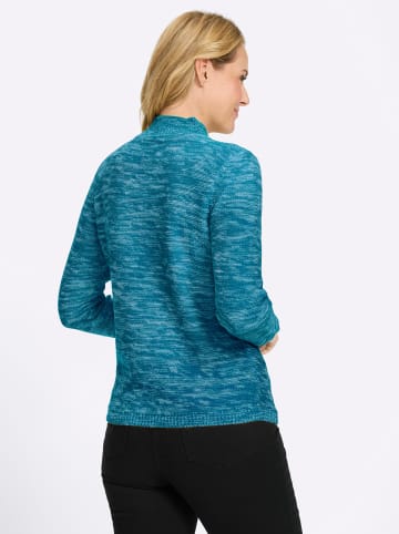 Sieh an! Stehkragen-Pullover in topas-meliert