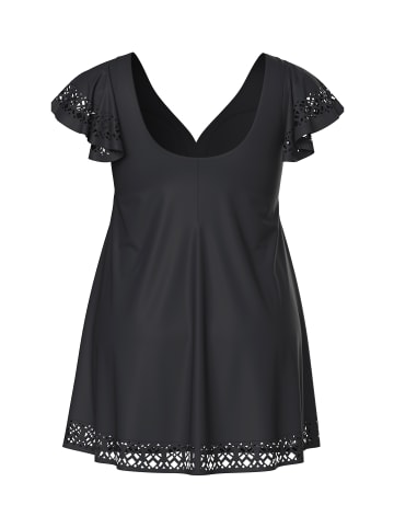 Ulla Popken Badeanzug in schwarz