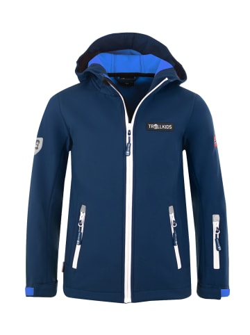 Trollkids Softshell Jacke "Oslofjord" in Marineblau/Weiß