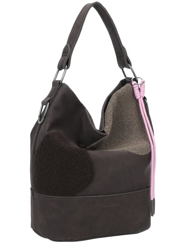 Fritzi aus Preußen Schultertasche Olga Limited Happy Flocked Jive Soft Berry in Dunkelbraun