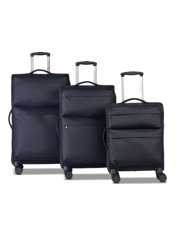 Worldpack Kyoto 4 Rollen Kofferset 3-teilig mit Dehnfalte dunkelblau