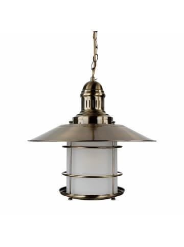 Licht-Erlebnisse Pendelleuchte Ø 40 x (H)38 cm in Bronze Weiß