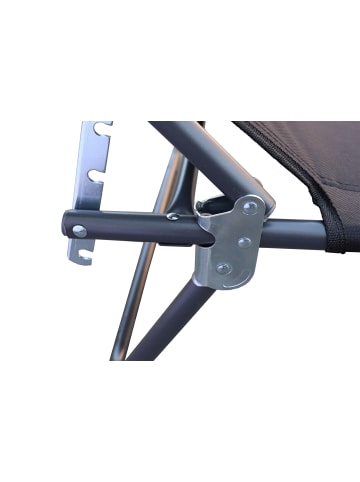 VCM  Sonnenliege Liegestuhl Gartenliege Dach Bindox L in Schwarz