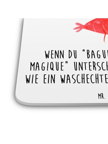 Mr. & Mrs. Panda Coaster Garnele Franzose mit Spruch in Weiß