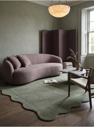 KADIMA DESIGN Hochflorteppich Uni Antirutsch weich wohnlich Wohnzimmer gemütlich in Waldgrün