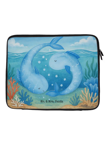 Mr. & Mrs. Panda Laptop Tasche Sternzeichen Fische Design ohne S... in Weiß