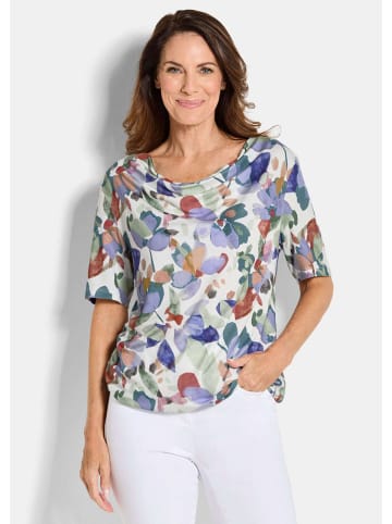 GOLDNER Cityshirt mit floralem Print in bunt / gemustert
