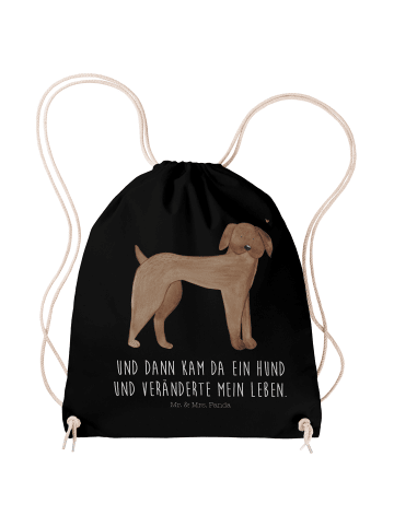 Mr. & Mrs. Panda Beutel Hund Dogge mit Spruch in Schwarz