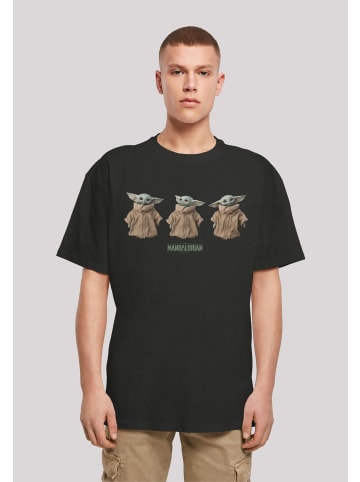 F4NT4STIC Heavy Oversize T-Shirt Star Wars The Mandalorian The Child Poses in schwarz