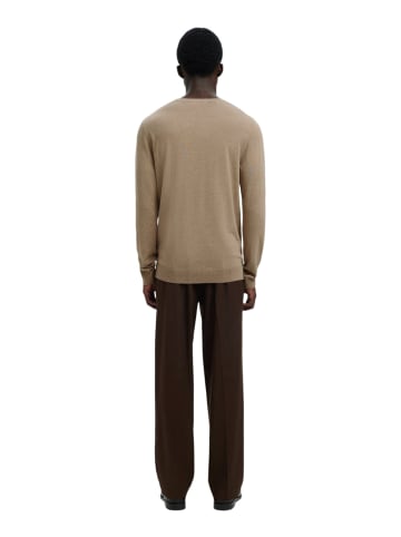 SELECTED HOMME Pullover SLHBERG CREW NECK B in Braun