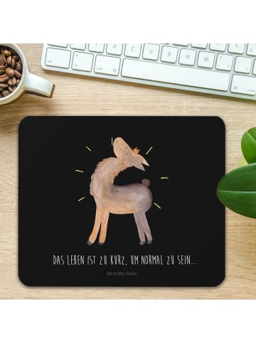 Mr. & Mrs. Panda Maus Pad Lama Stolz mit Spruch in Schwarz