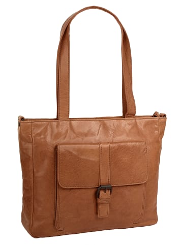 SPIKES & SPARROW Shopper echt Leder in cognac