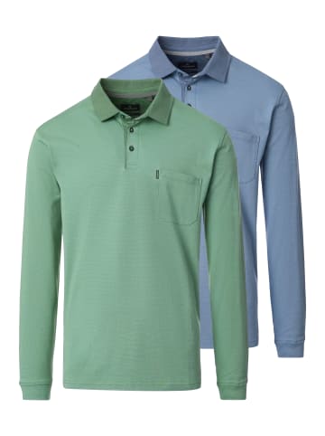 Casa moda Poloshirt Basic in Blau / grün