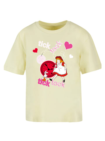 F4NT4STIC Tee Alice im Wunderland Tick Tock in softyellow