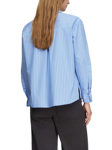 comma Bluse in blau weiß